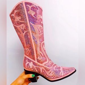 Triple Threads | Pink Disco Cowgirl Boots